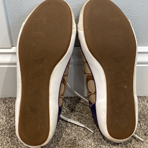 Coach Purple, Brown, and White Sneaker Tennis Shoes - Size 8 EUC - Picture 10 of 11